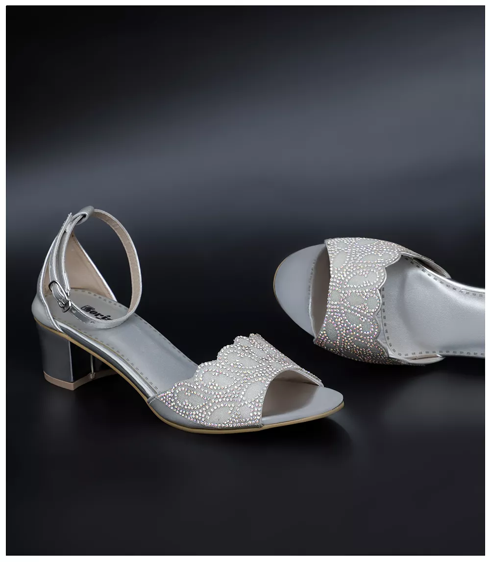 BW6091 Silver Women's Formal Sandal Heels