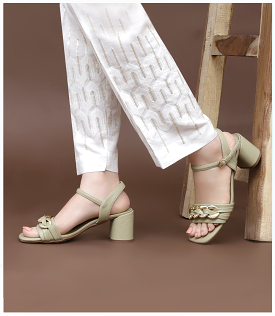 BW7339 Light Green Women Formal Sandal Heels