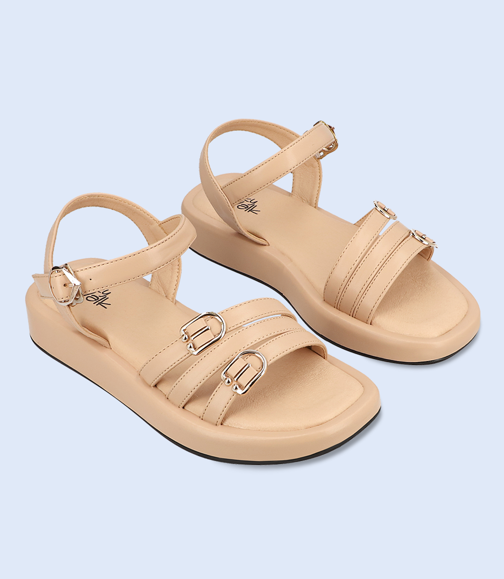 BW7350 Beige Women Comfort Sandals.