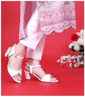 BW8125 White Women Formal Sandal Heels - Shop Now!