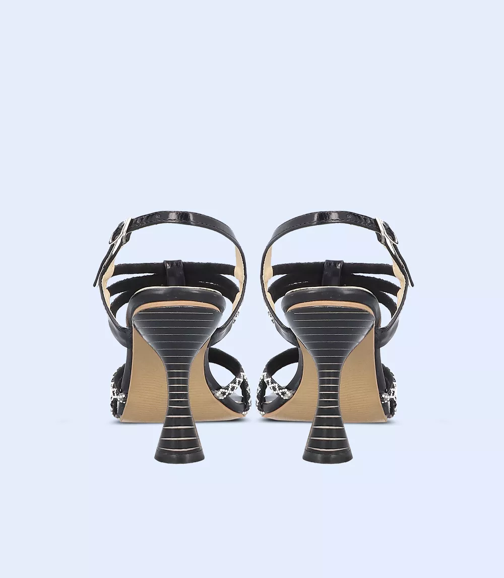 BW8727 Women's Black Formal Sandal Heels