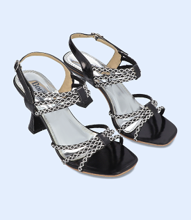 BW8727 Women's Black Formal Sandal Heels