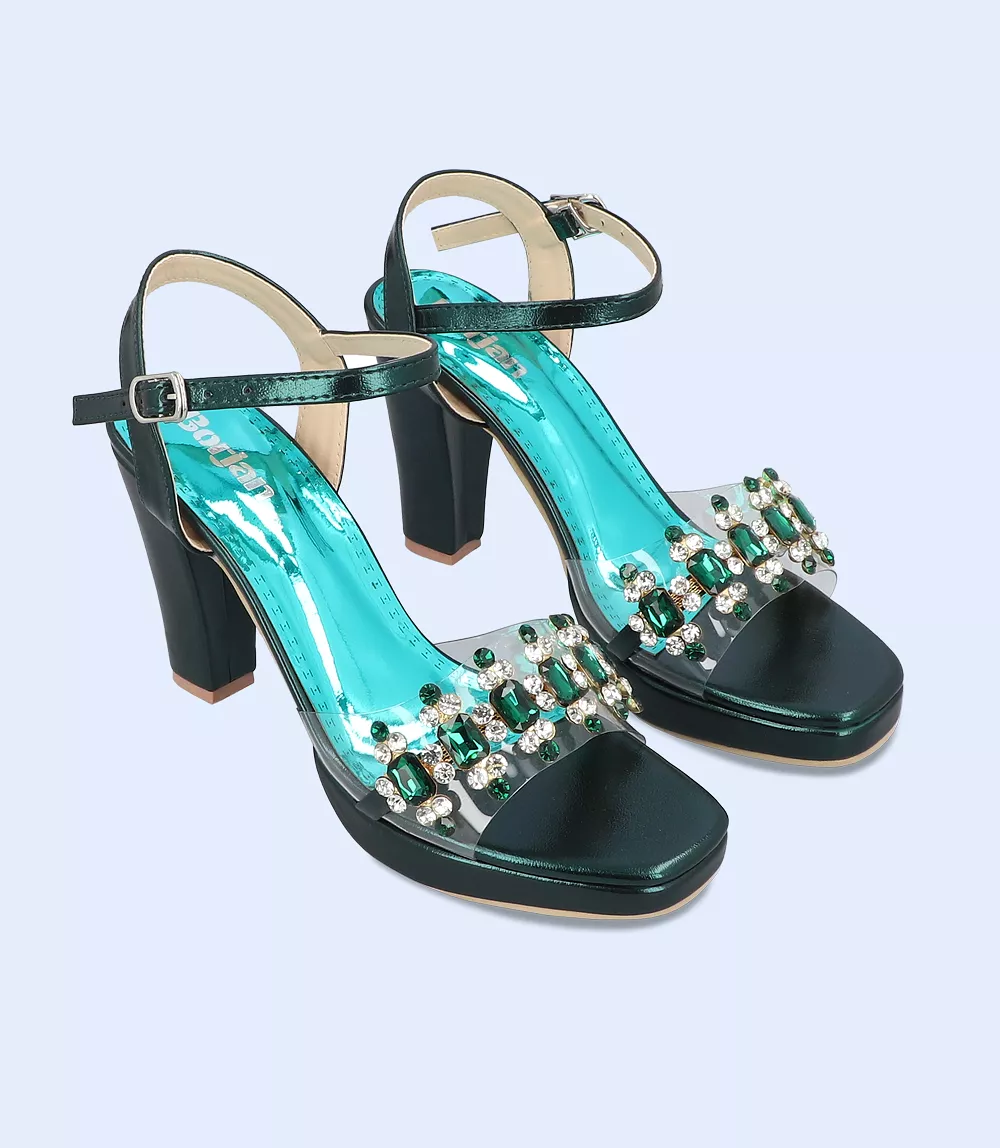 BW8734 Green Women's Formal Sandal Heels