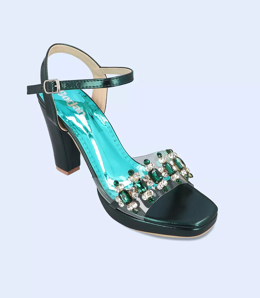 BW8734 Green Women's Formal Sandal Heels