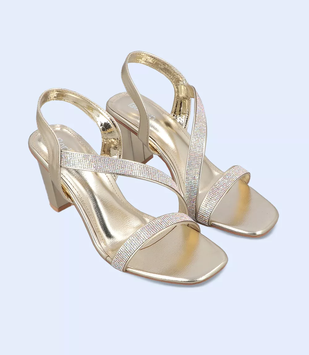 BW9444 Gold Formal Sandal Heels for Women