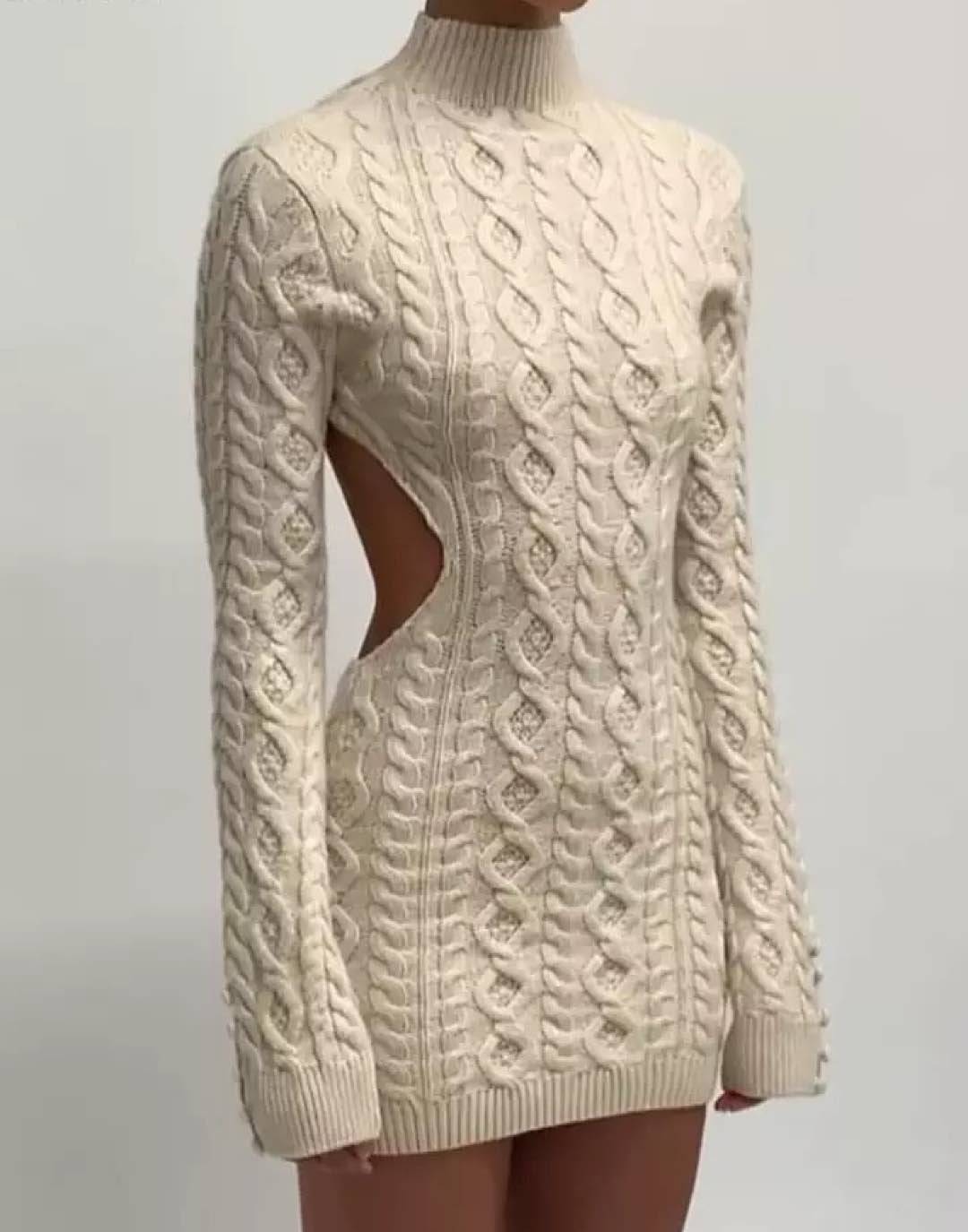 Cable Knit Dress without Back.