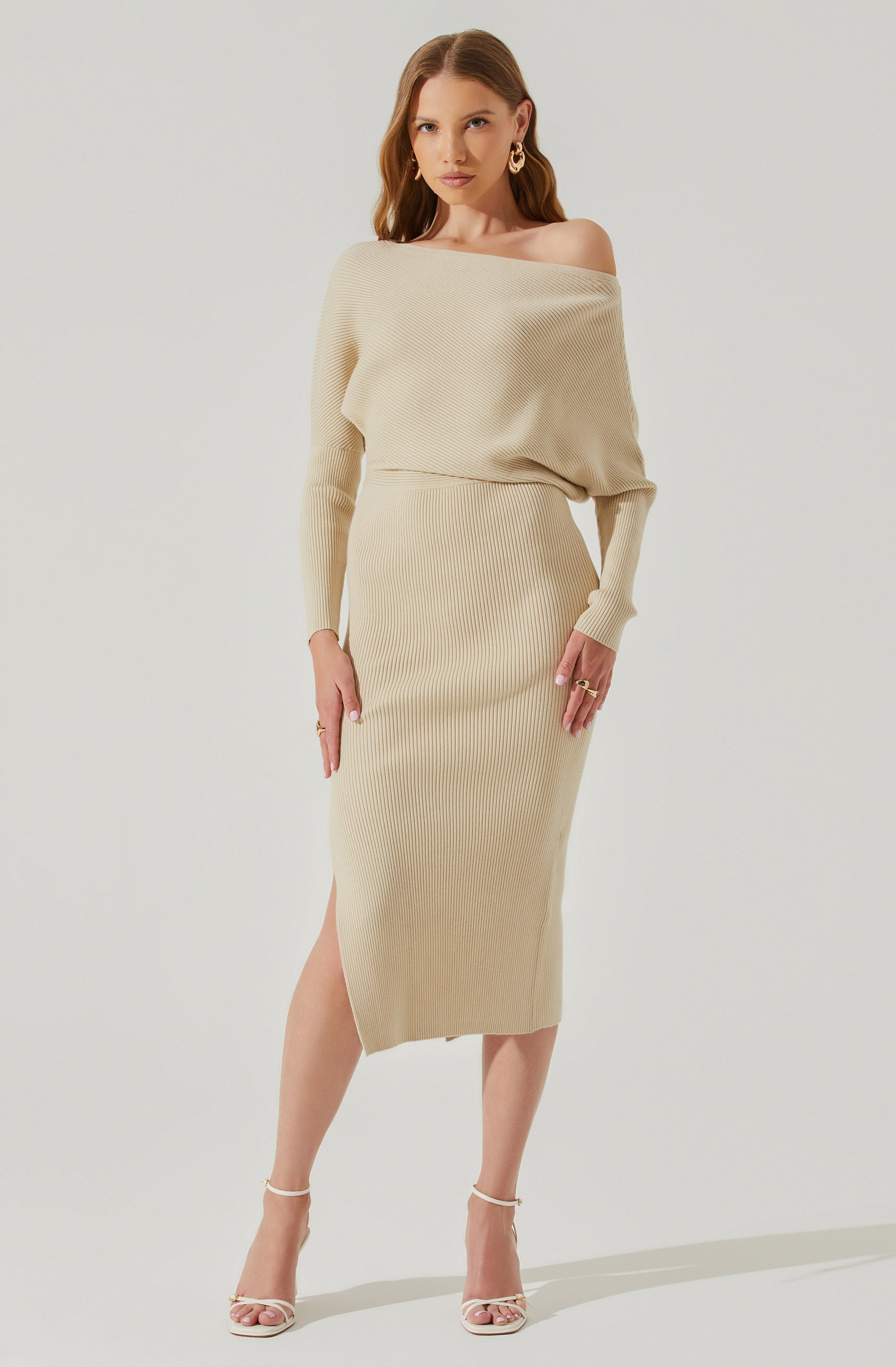 Caris Off Shoulder Sweater Dress