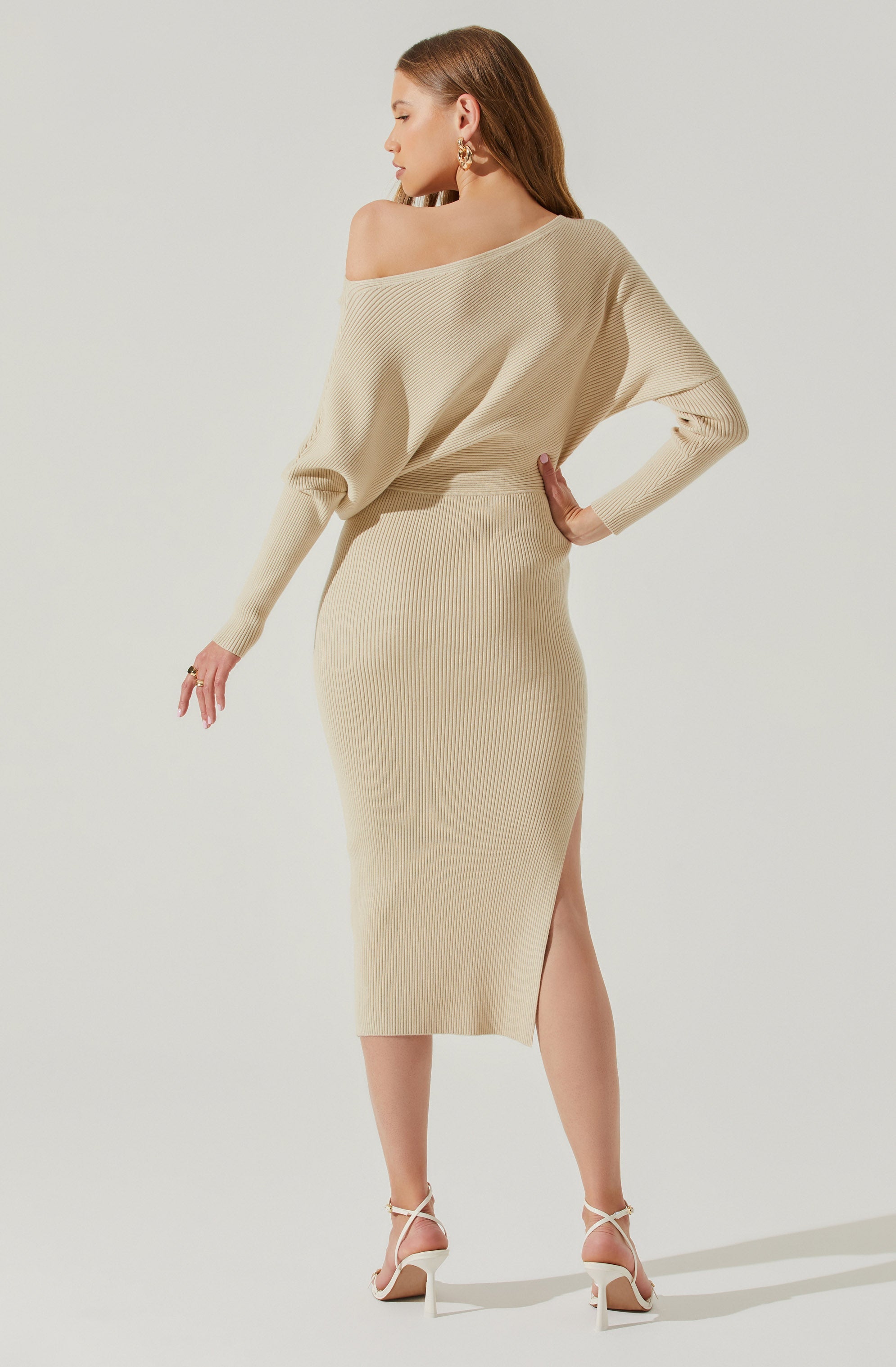 Caris Off Shoulder Sweater Dress