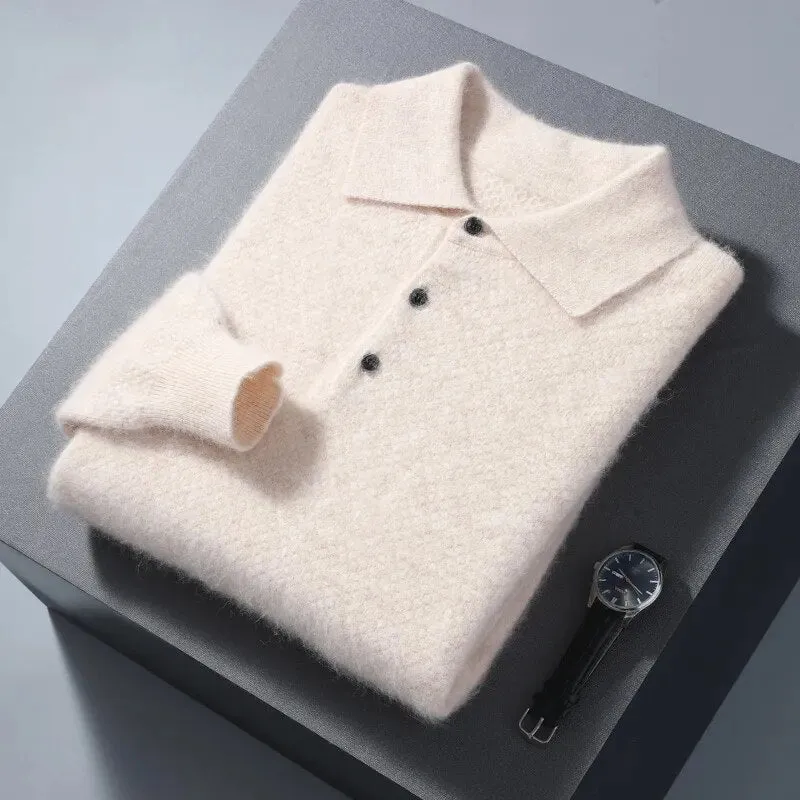 Cashmere Polo-Collar Sweater by Vinthentic