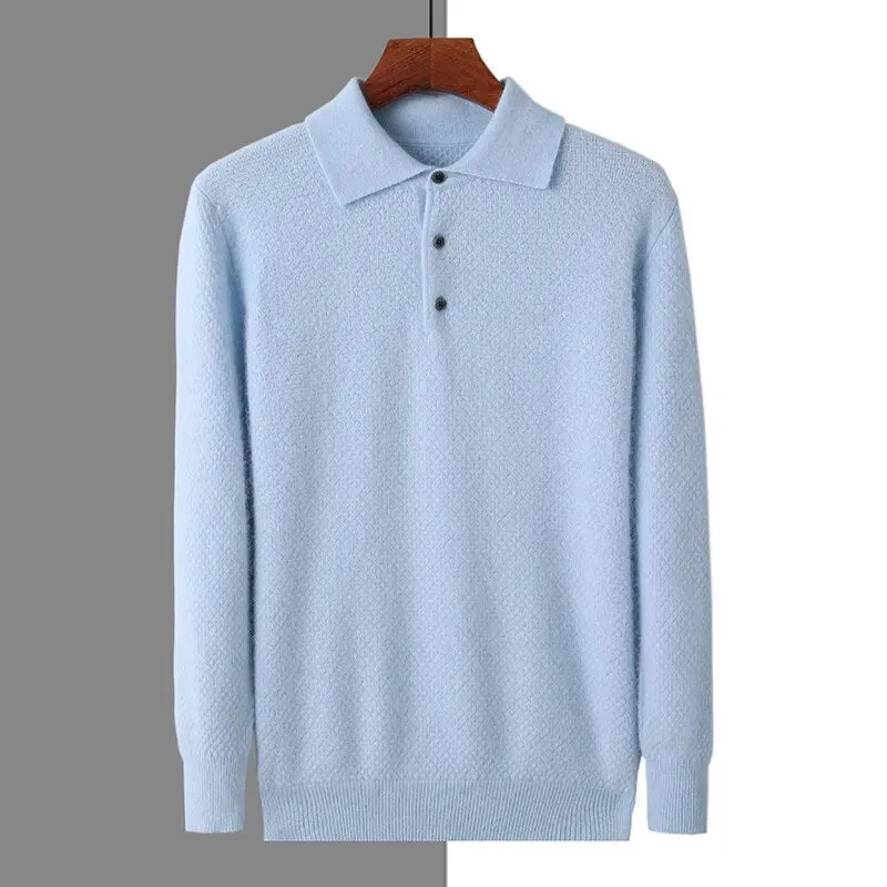 Cashmere Polo-Collar Sweater by Vinthentic