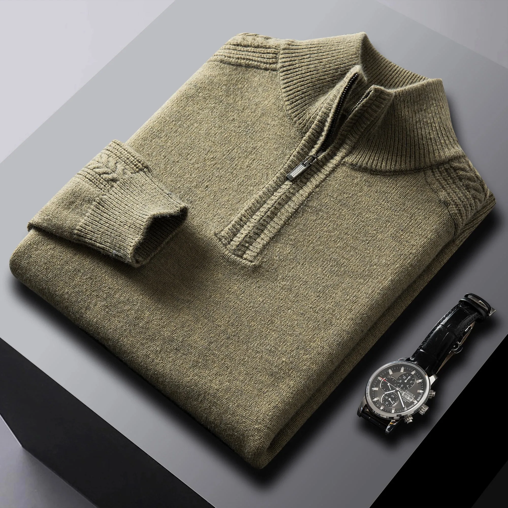 Cashmere Zipper-collar Sweater by Filippo Lippi