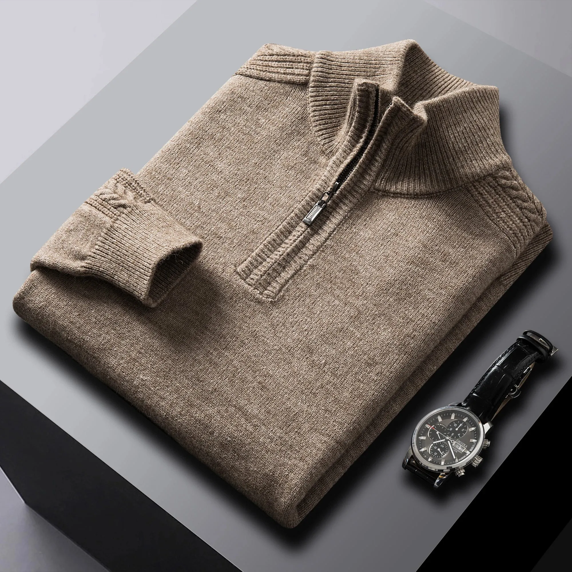 Cashmere Zipper-collar Sweater by Filippo Lippi