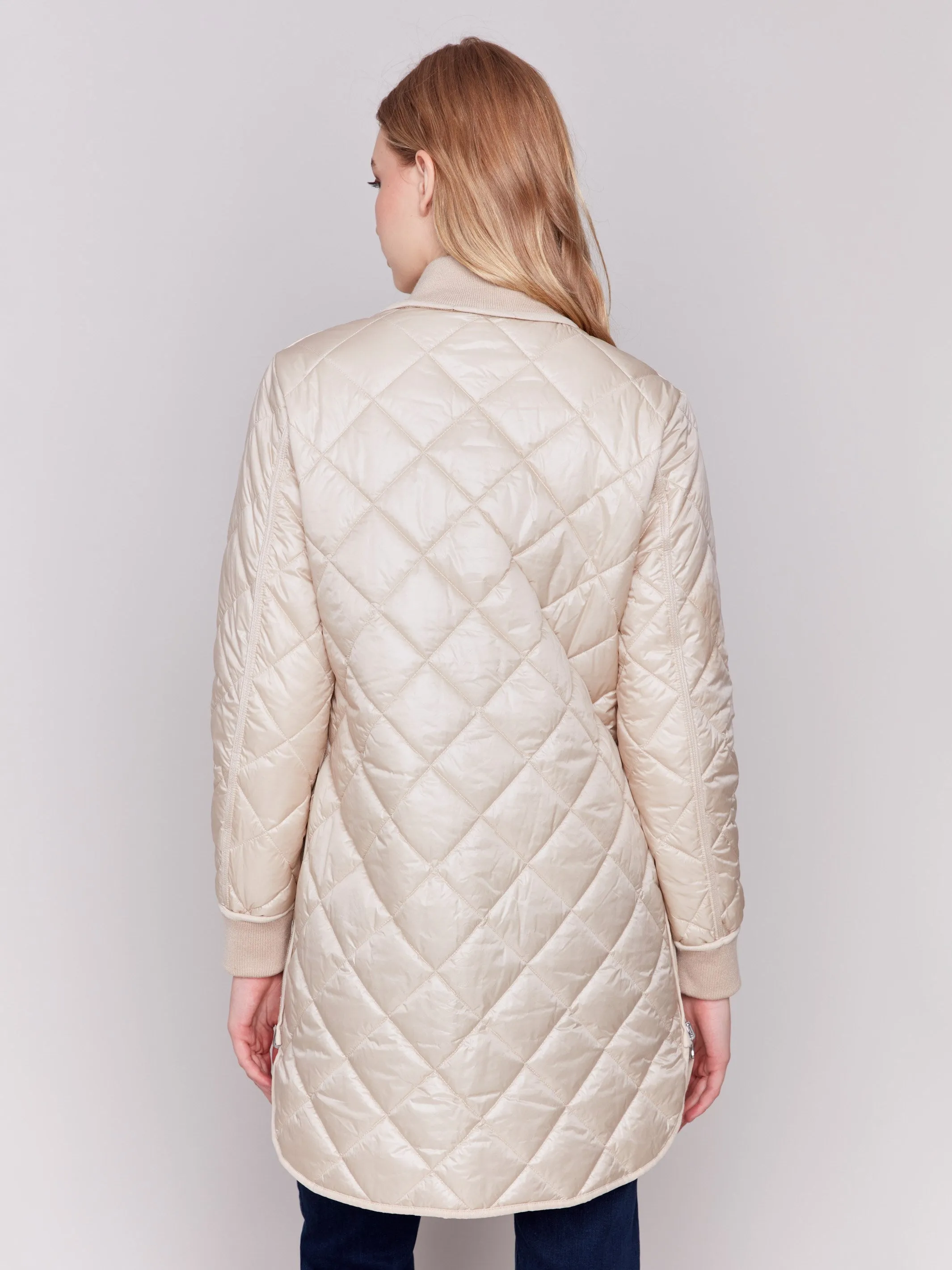 Champagne Reversible Quilted Puffer Jacket