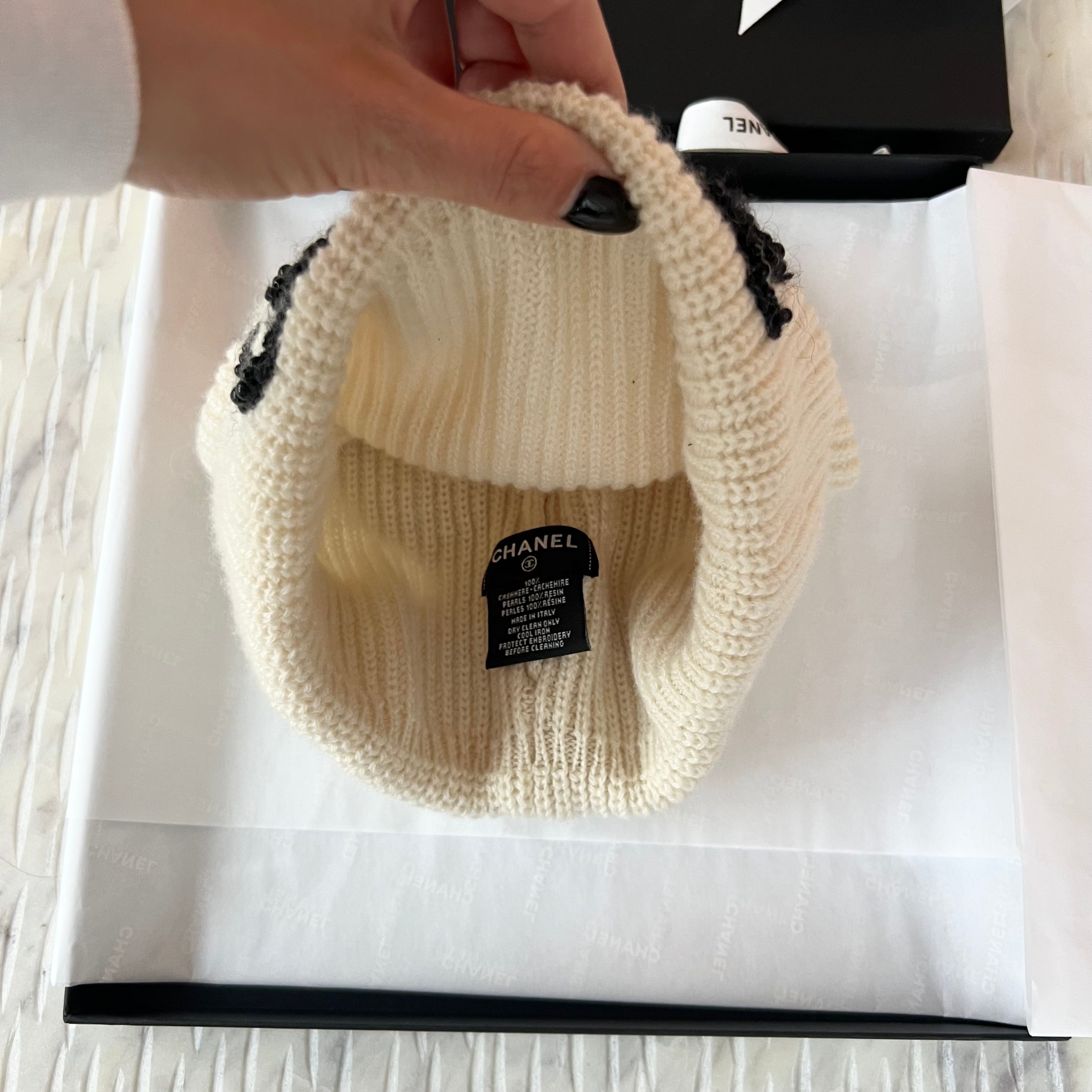 Chanel Pearls and Resin Beanie Hat - Top Result: Chanel Official Website.