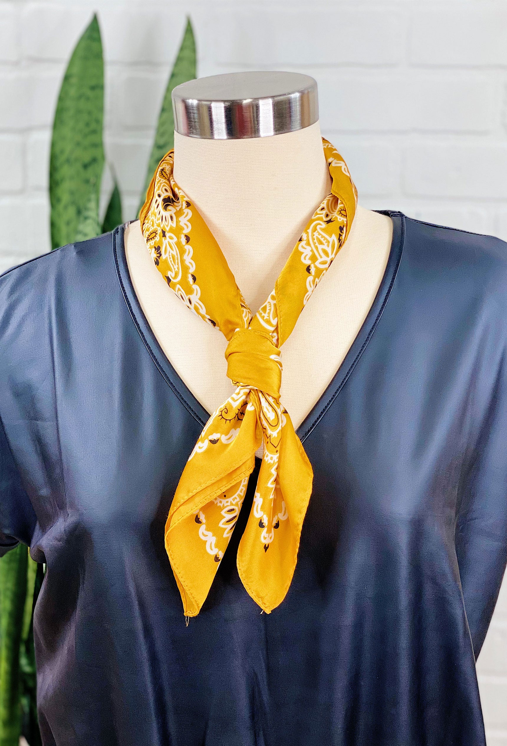 Charlee Gold Bandana Scarf