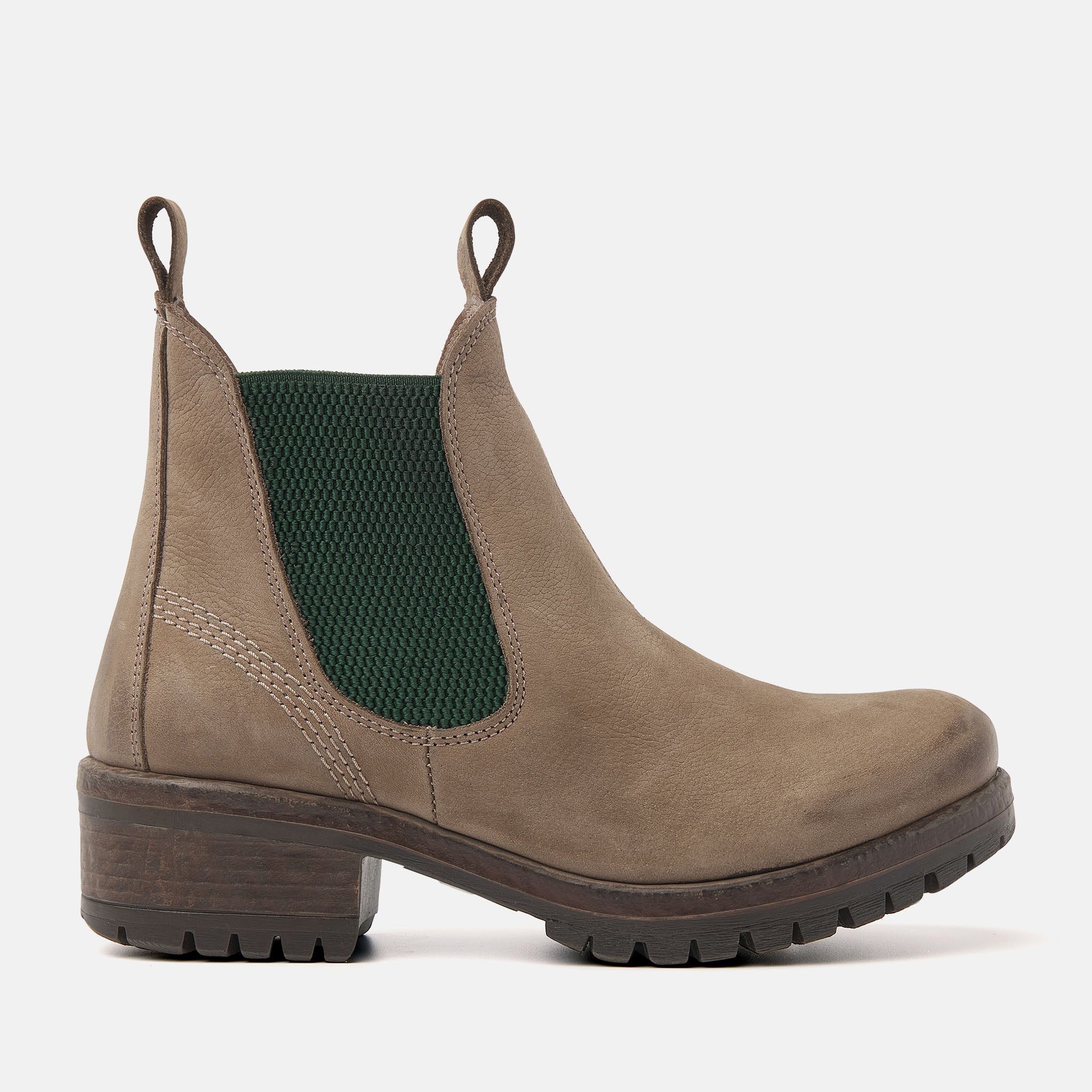 Chelsea Boots Taupe-Green - Damen 68.002