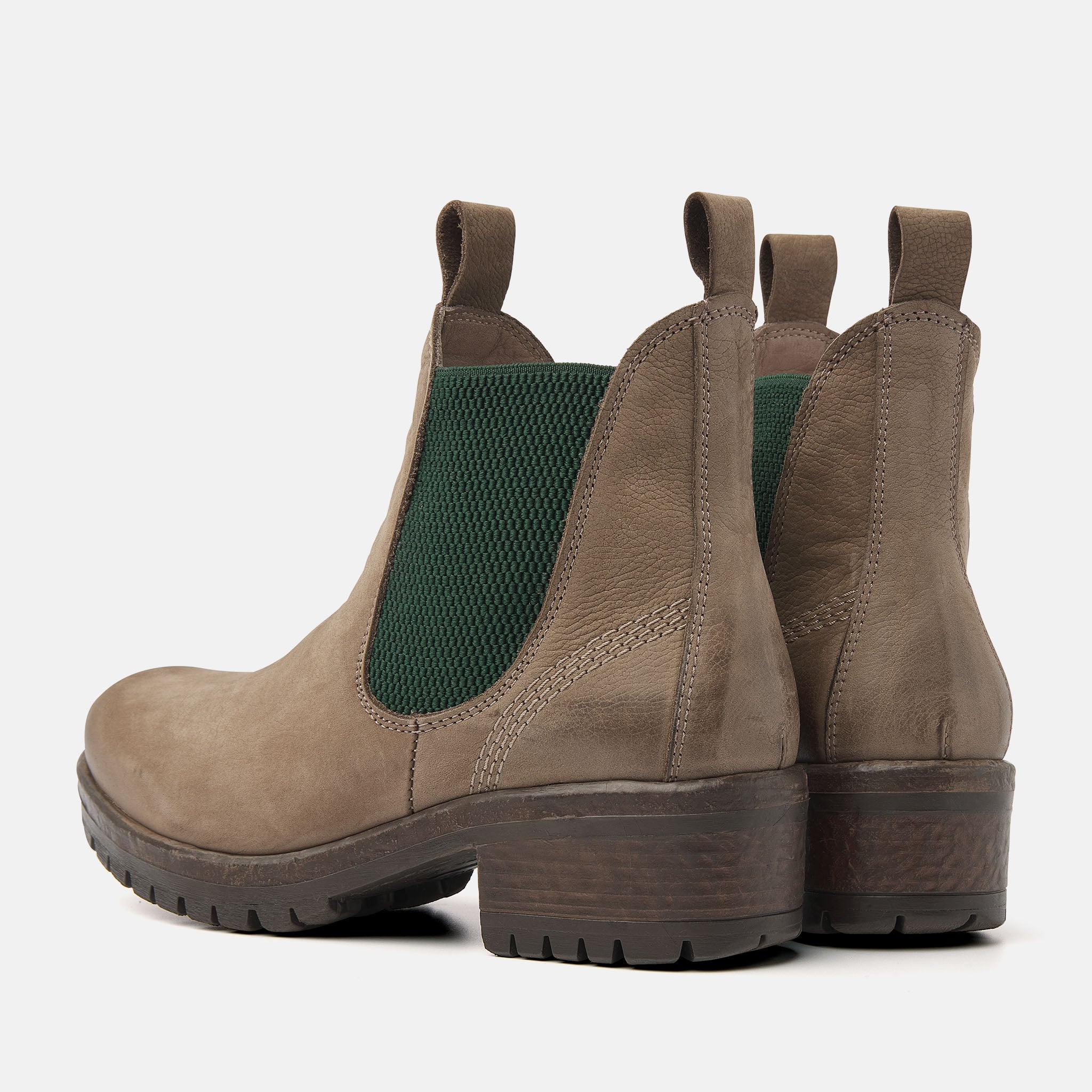 Chelsea Boots Taupe-Green - Damen 68.002