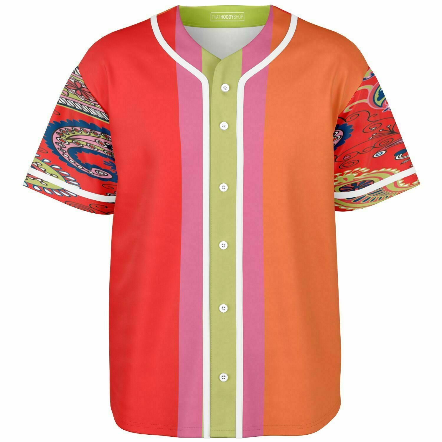 Chili Pepper Colorblock Button Front Jersey