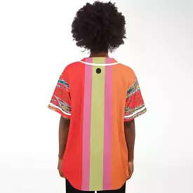 Chili Pepper Colorblock Button Front Jersey