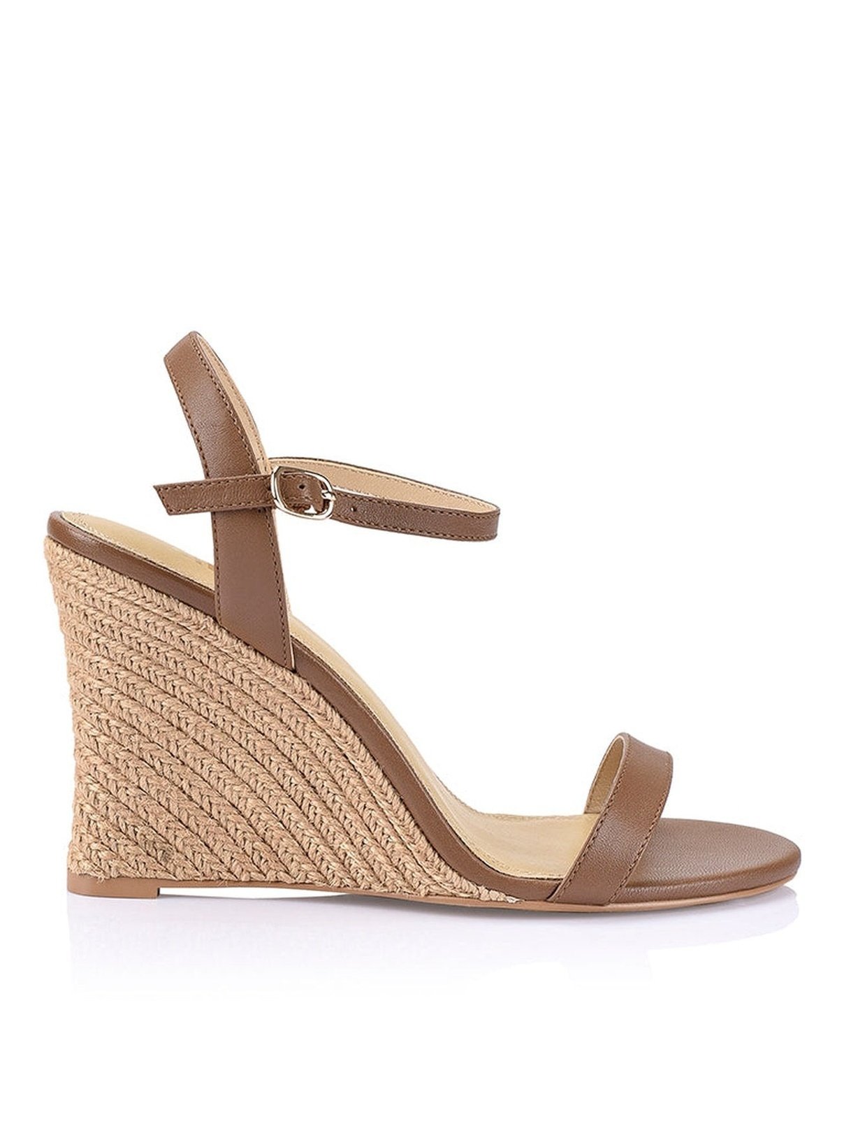 Cinnamon Leather Baby Wedge Sandals