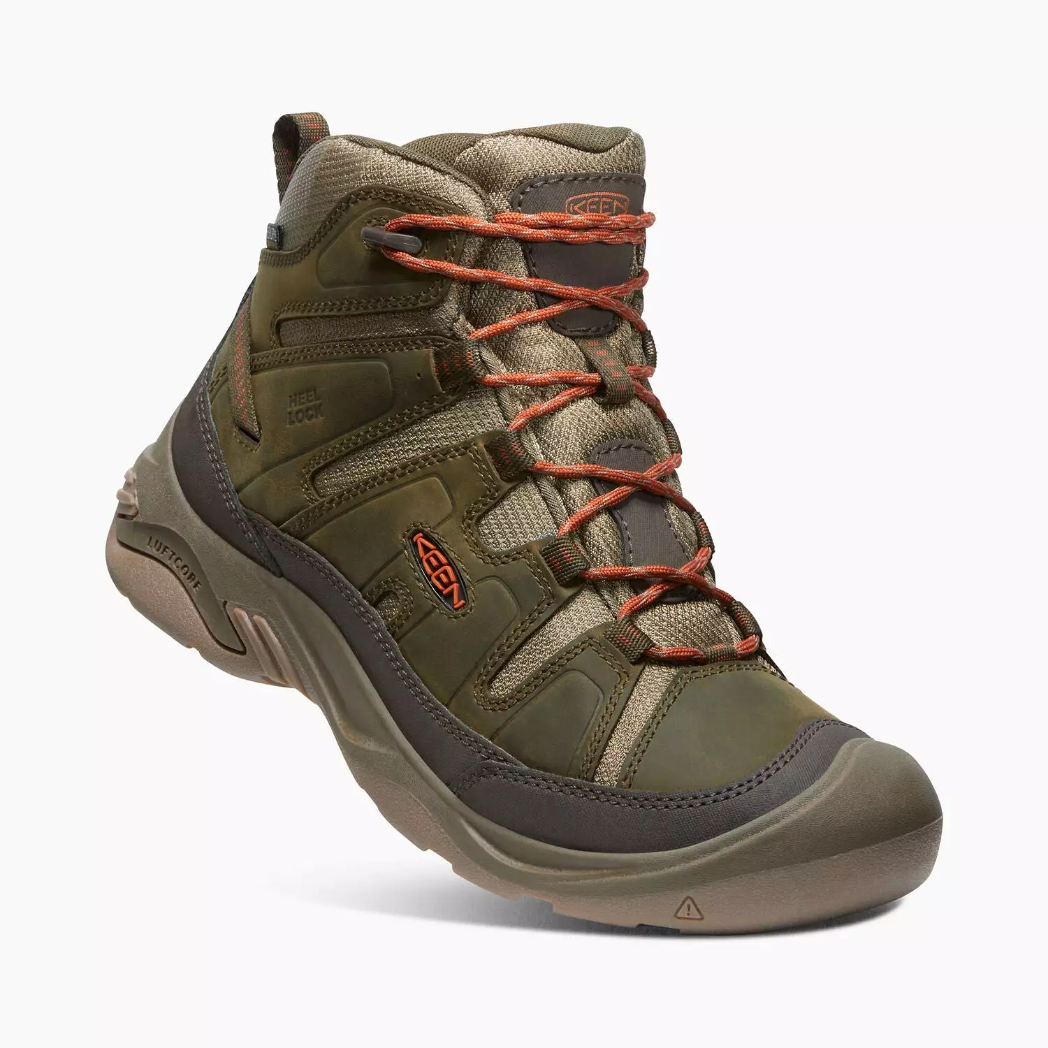 Circadia Mid Waterproof Men's Boots - Dark Olive/Potters Clay