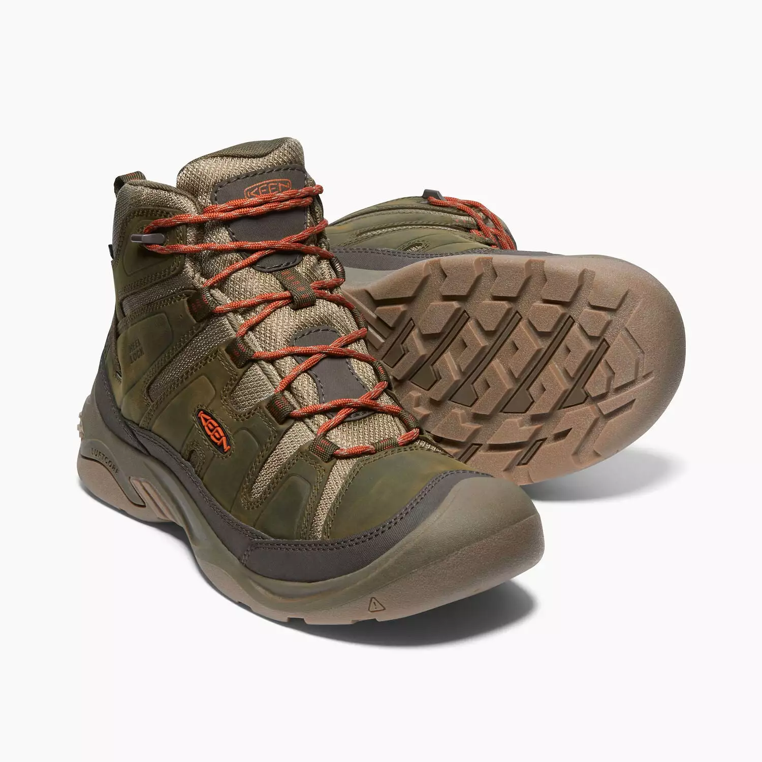 Circadia Mid Waterproof Men's Boots - Dark Olive/Potters Clay