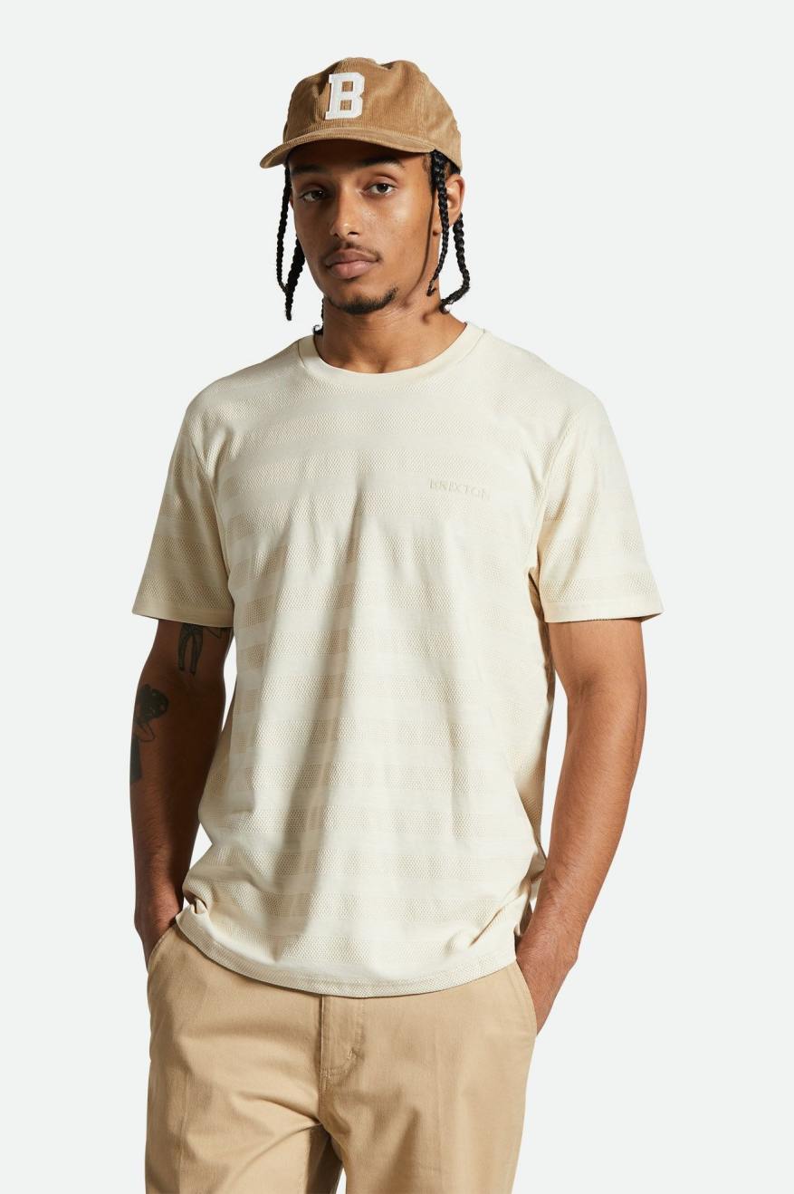 City Jacquard Stripe Short Sleeve Tee Whitecap