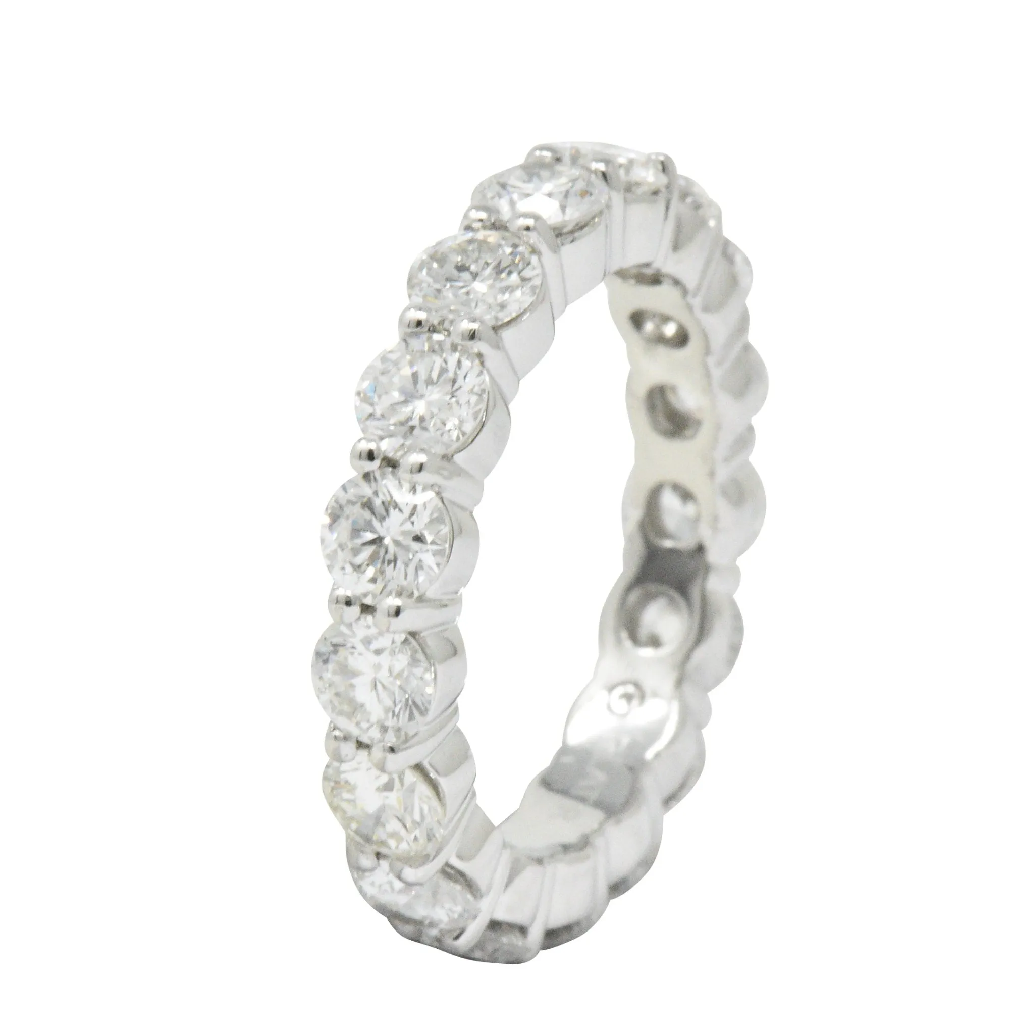 Classic Diamond Platinum Eternity Stacking Band Ring