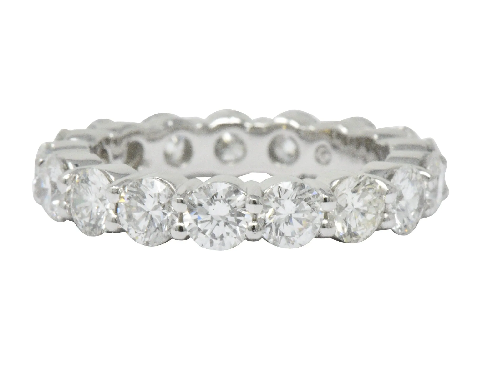 Classic Diamond Platinum Eternity Stacking Band Ring