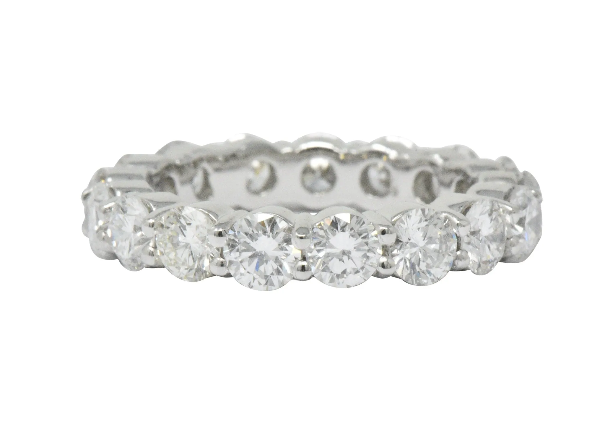 Classic Diamond Platinum Eternity Stacking Band Ring