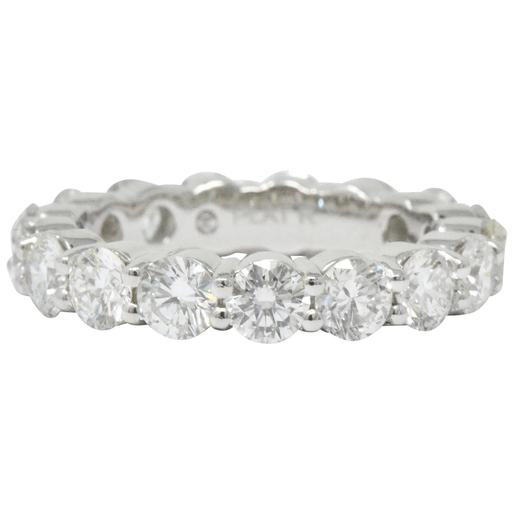 Classic Diamond Platinum Eternity Stacking Band Ring