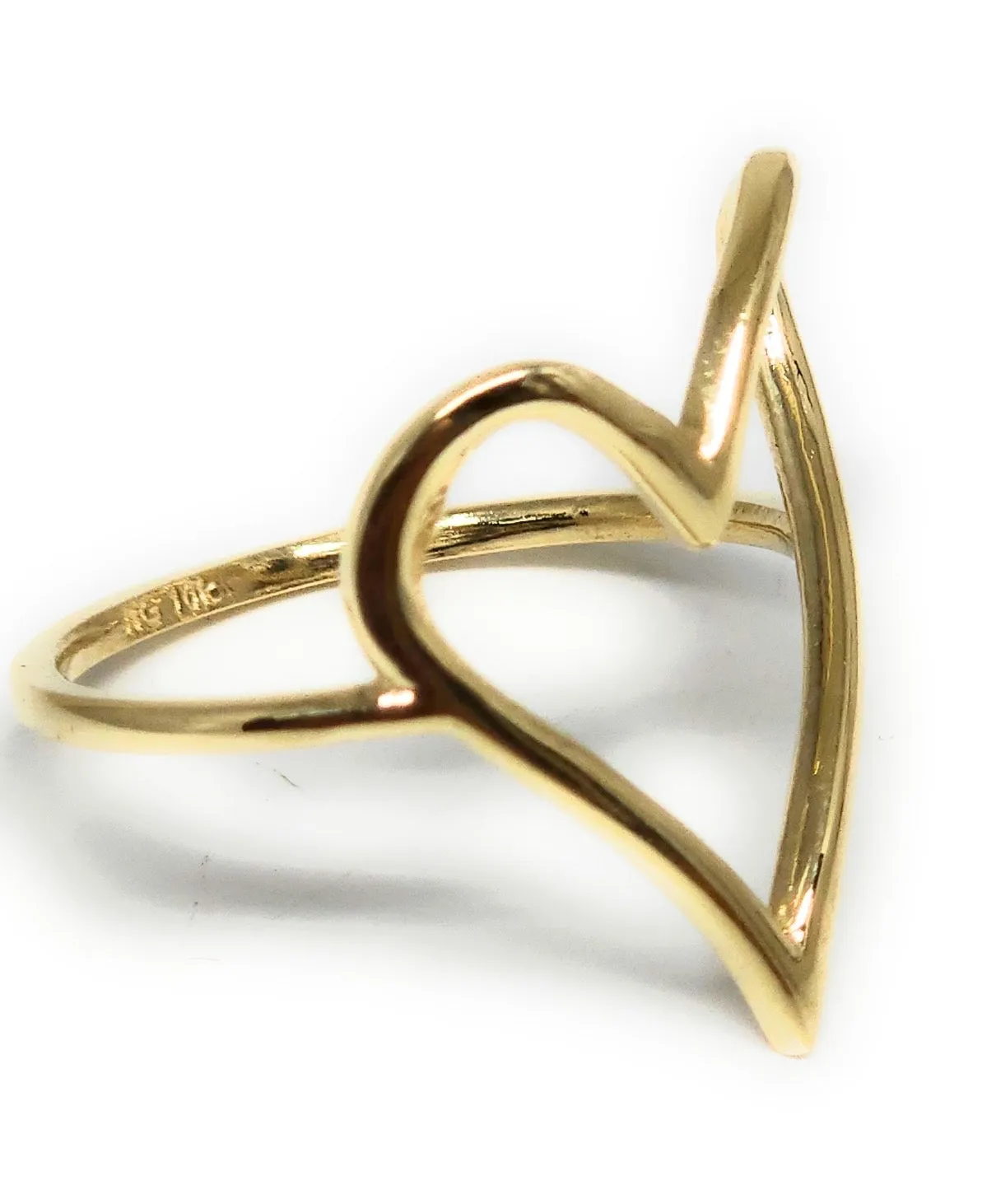 Classic Heart Ring 10k Solid Gold Yellow