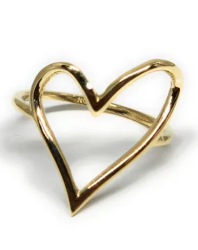 Classic Heart Ring 10k Solid Gold Yellow