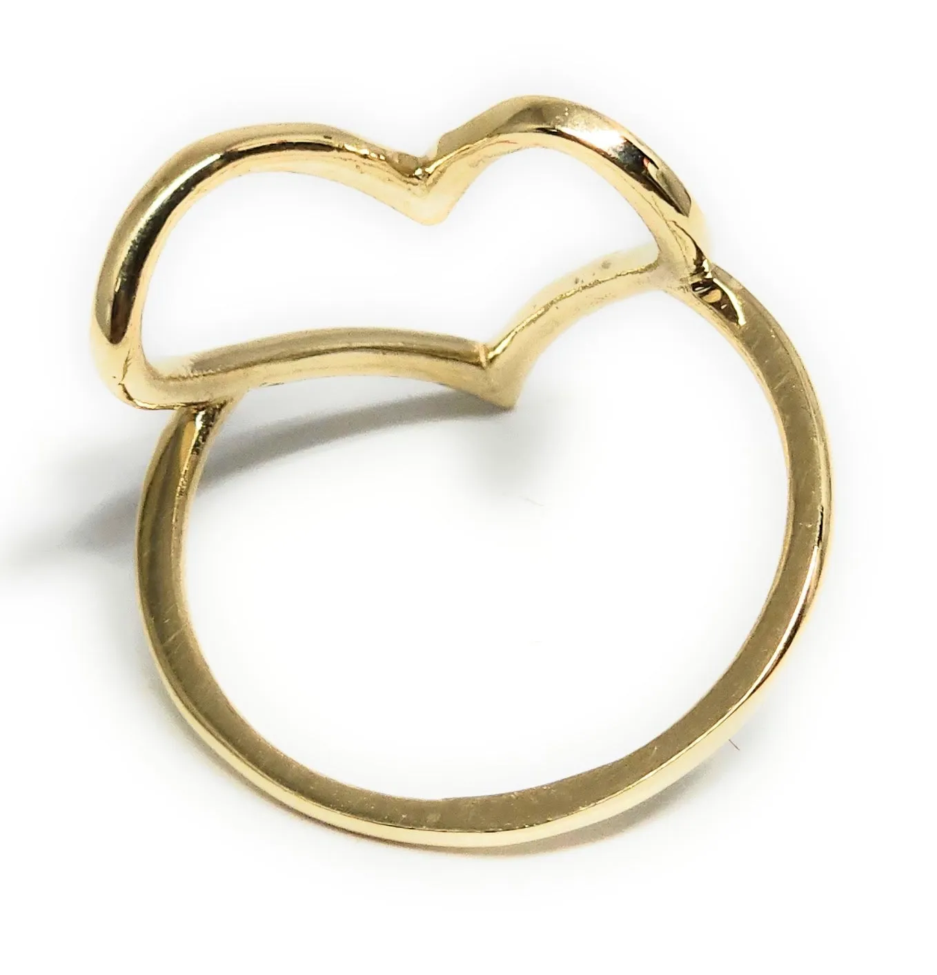 Classic Heart Ring 10k Solid Gold Yellow