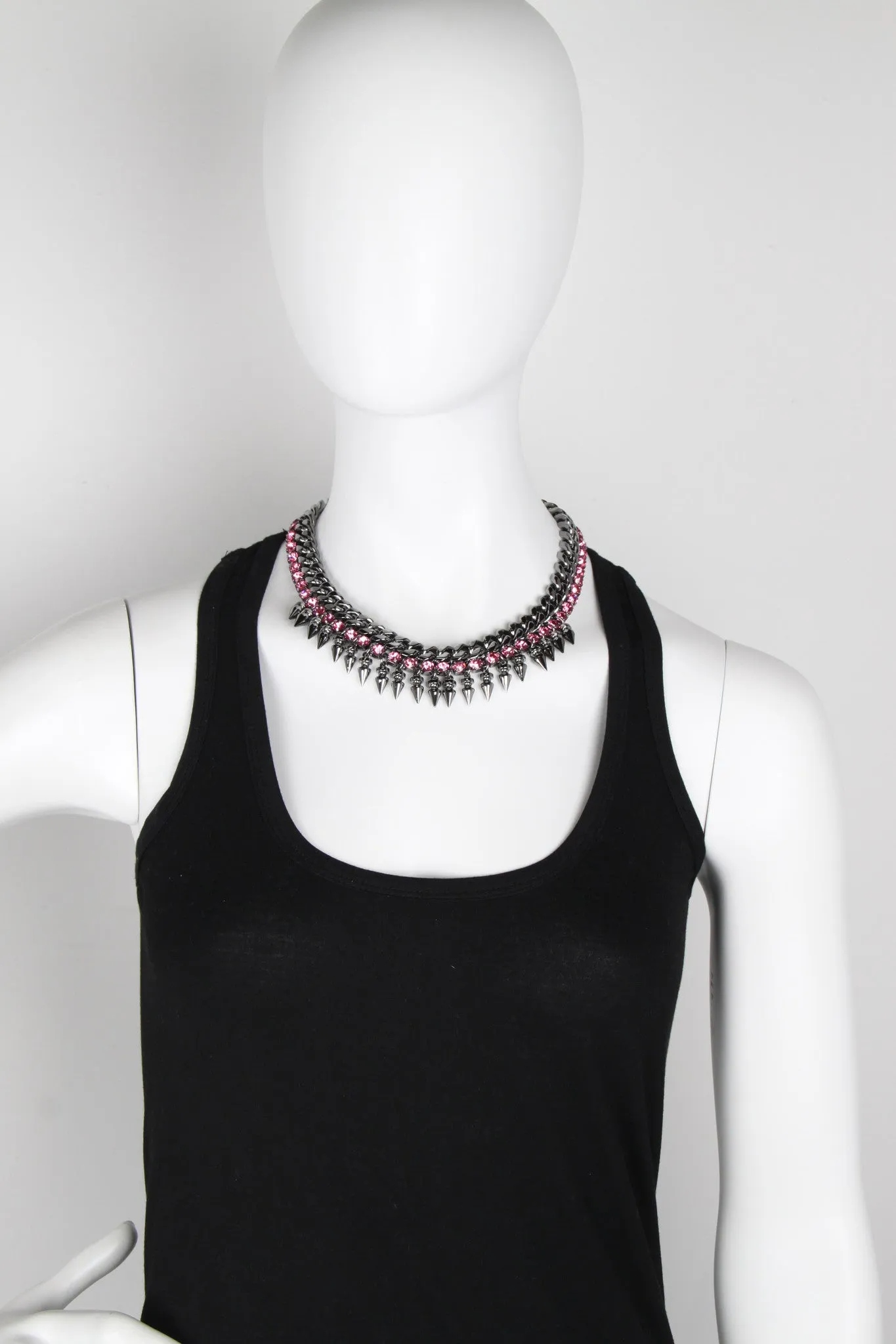 Vintage Spike Choker, Hematite