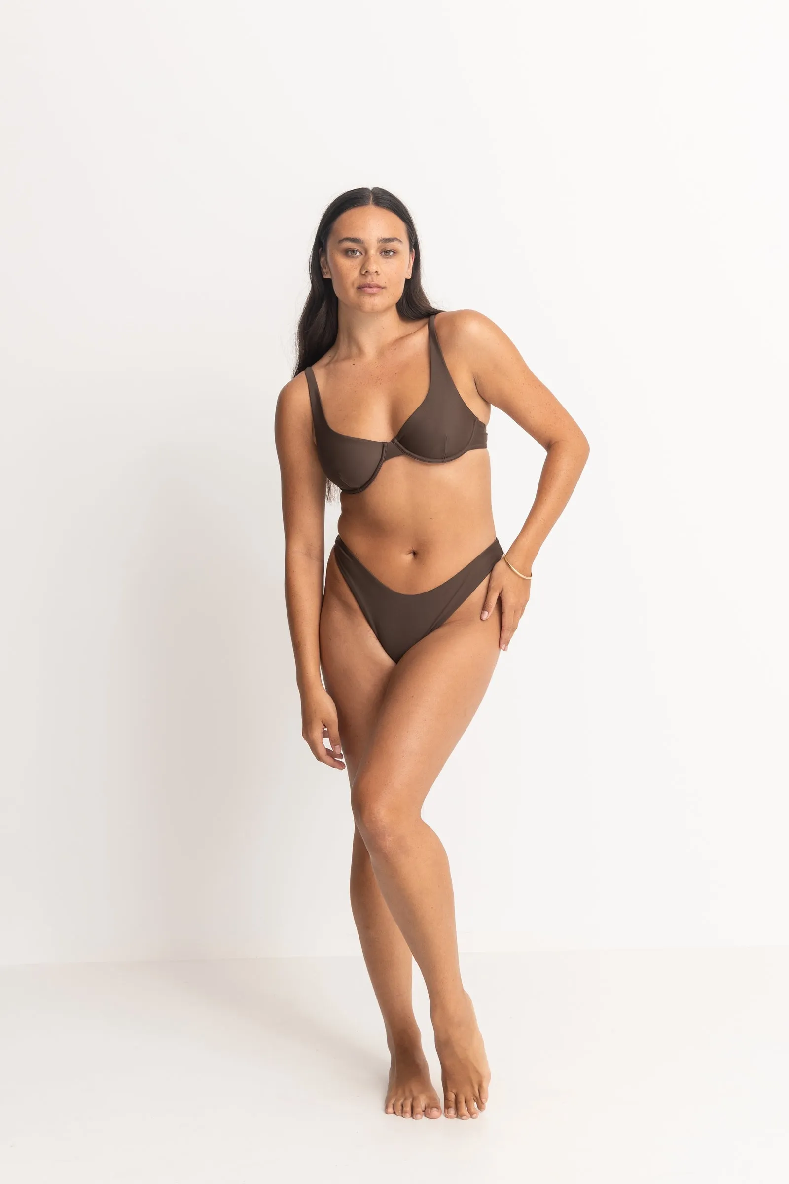 Chocolate Brown Underwire Swimsuit Top