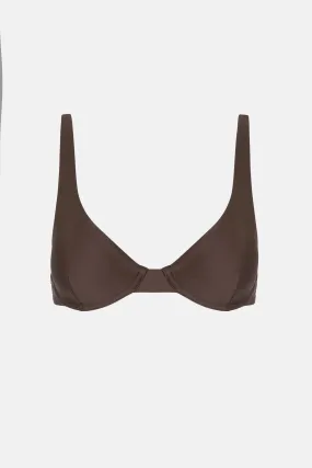 Chocolate Brown Underwire Swimsuit Top