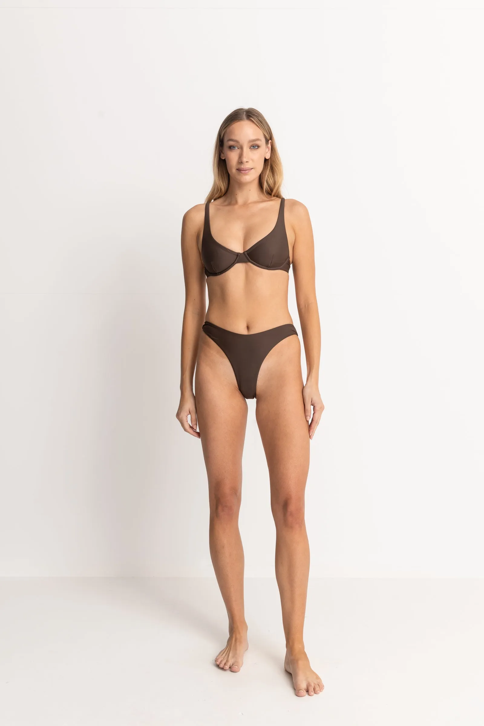 Chocolate Brown Underwire Swimsuit Top