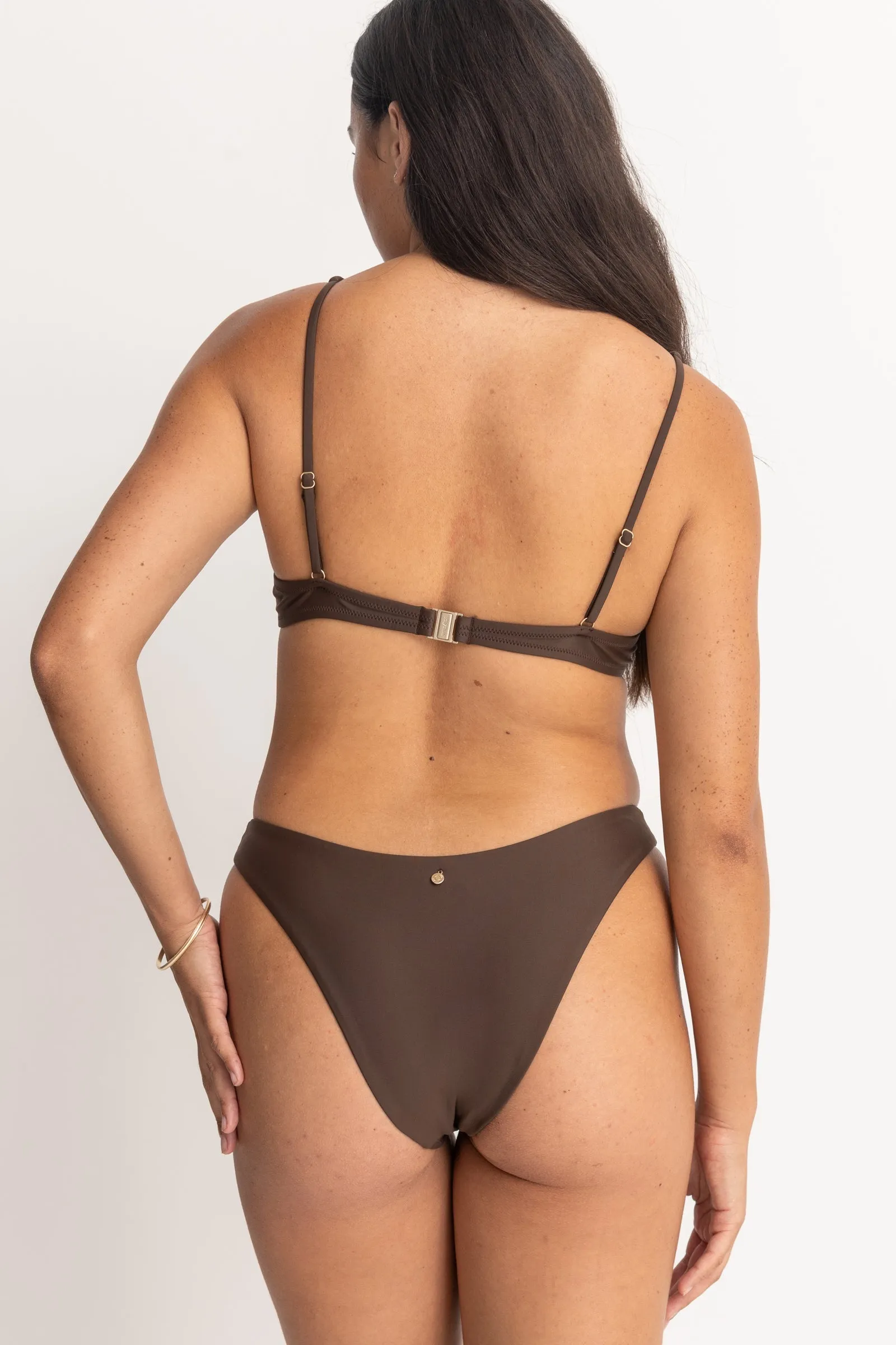 Chocolate Brown Underwire Swimsuit Top