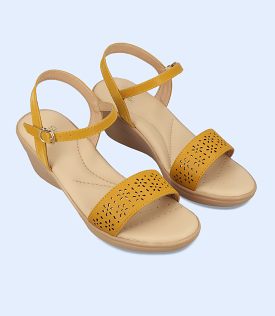 comfort sandal for women in mustard color