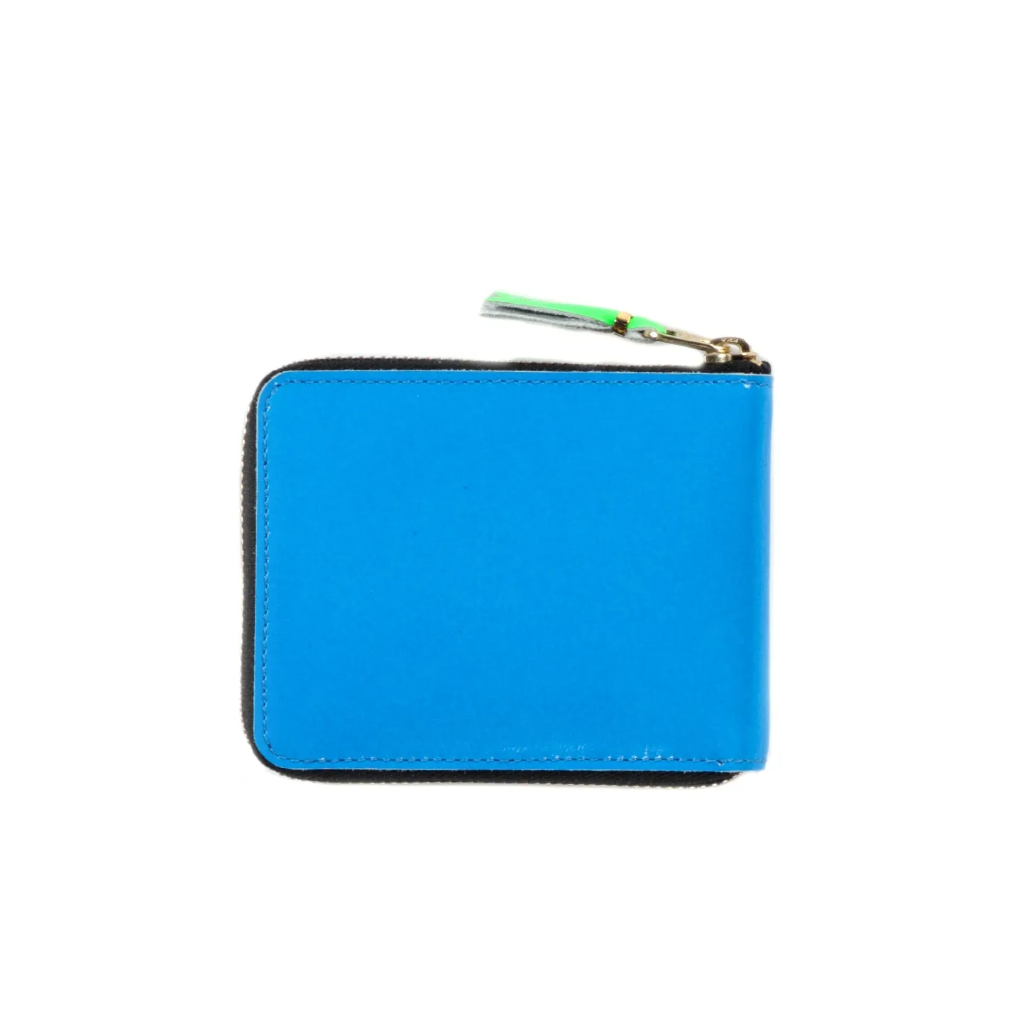 COMME DES GARCONS SA7100 SUPER FLUO ZIP WALLET BLUE