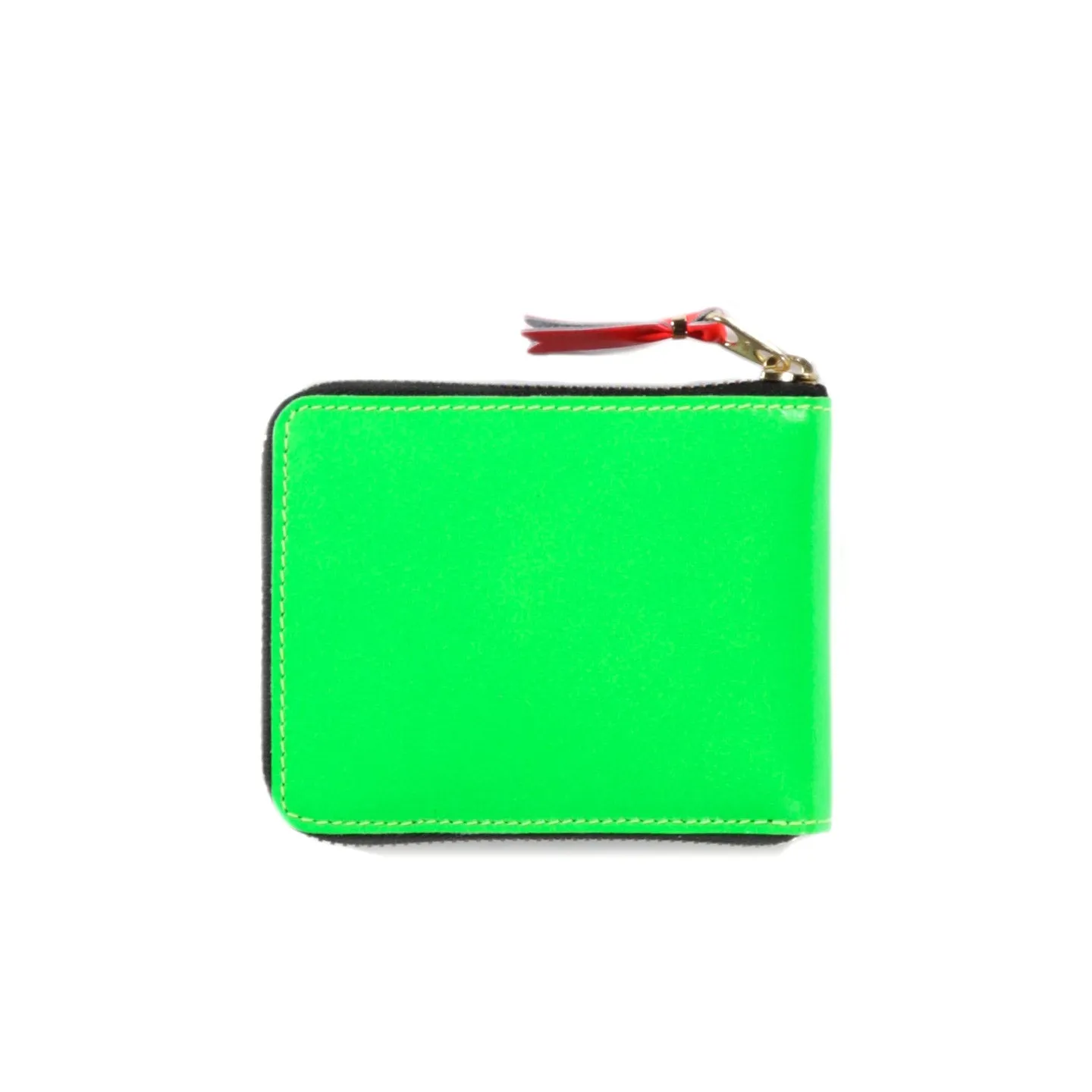 COMME DES GARCONS SA7100 SUPER FLUO ZIP WALLET GREEN