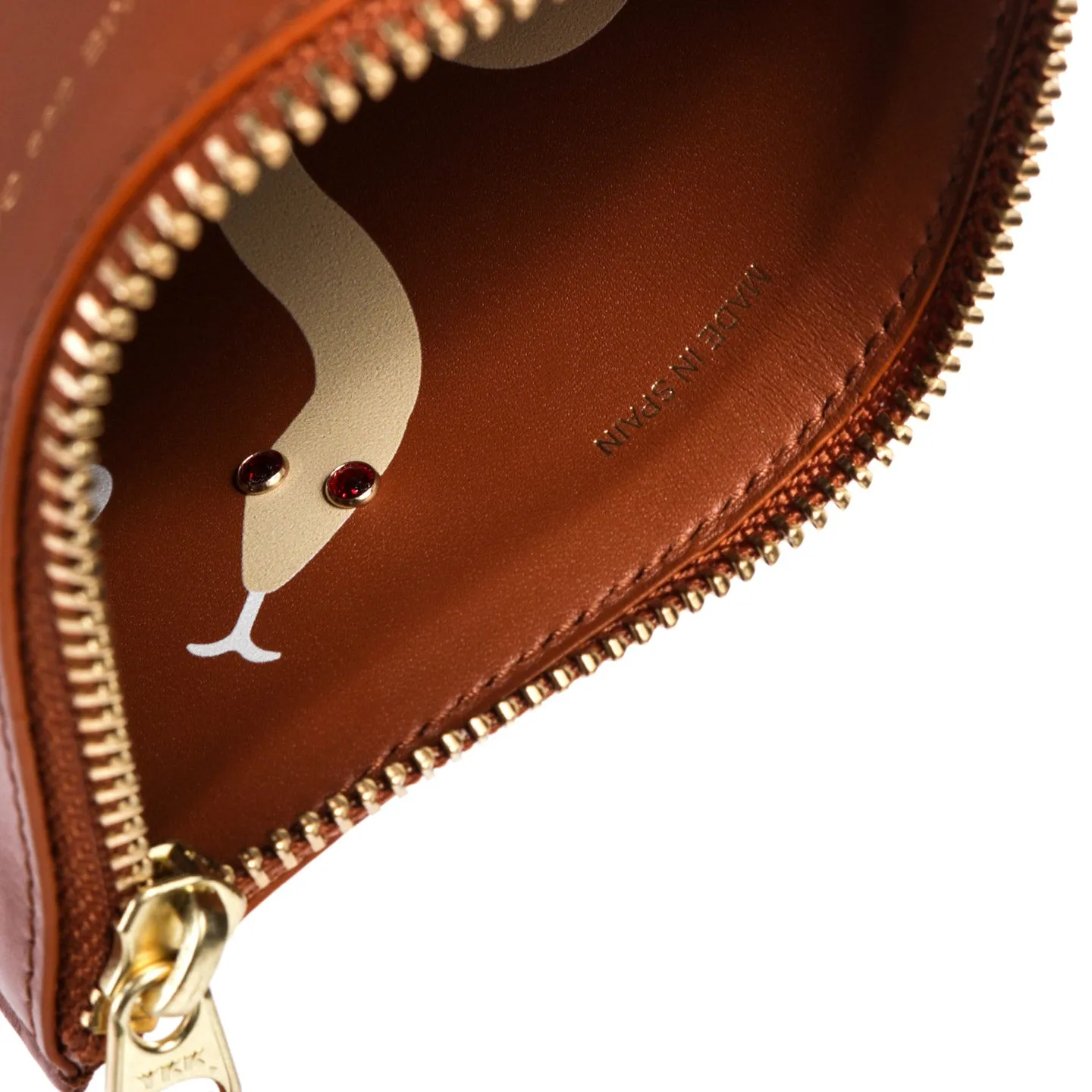 COMME DES GARCONS SA8100 RUBY EYES ZIP WALLET BROWN