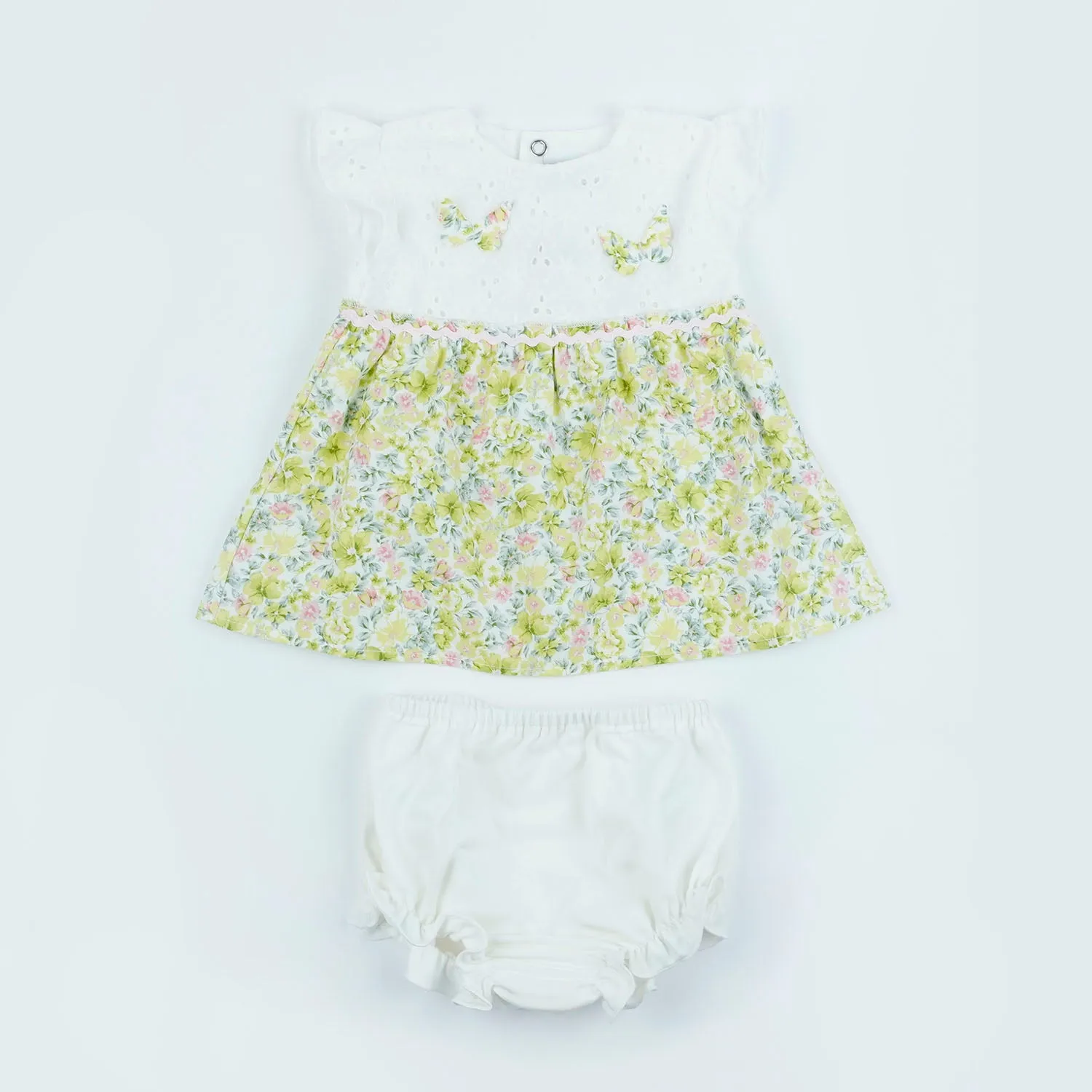 Newborn Baby Girl Outfit Set, Onesie and Bloomers by Le Chicche