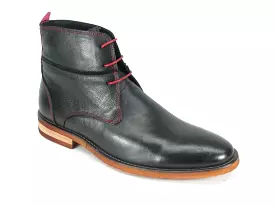 Contrast Stitch Leather Boot