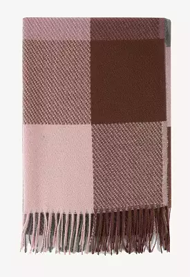 Contrasting Square Tassel Scarf