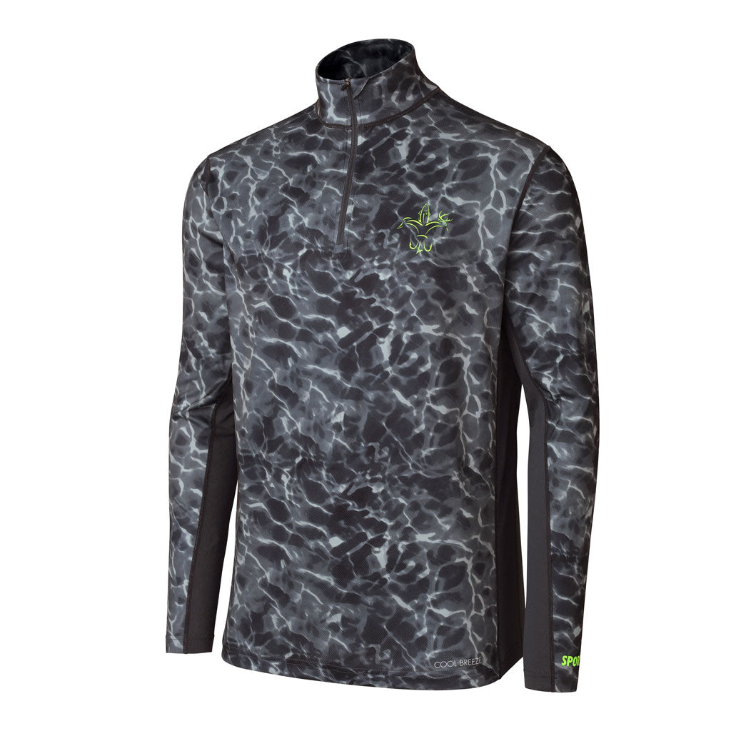 Cool Breeze Quarter Zip Fishing Shirt: Moisture-wicking Breathable Long Sleeve