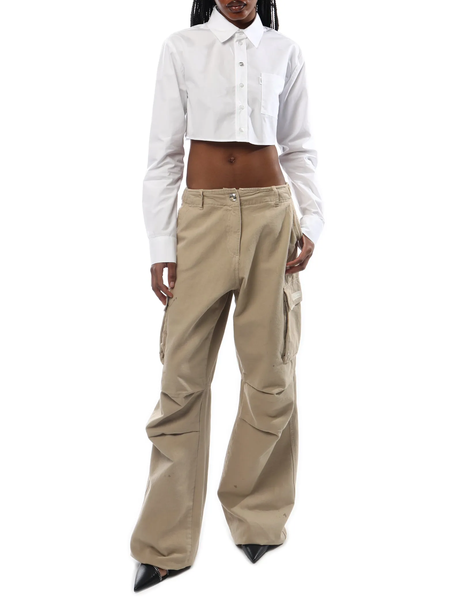 White Shirt from Coperni - Cropped Style