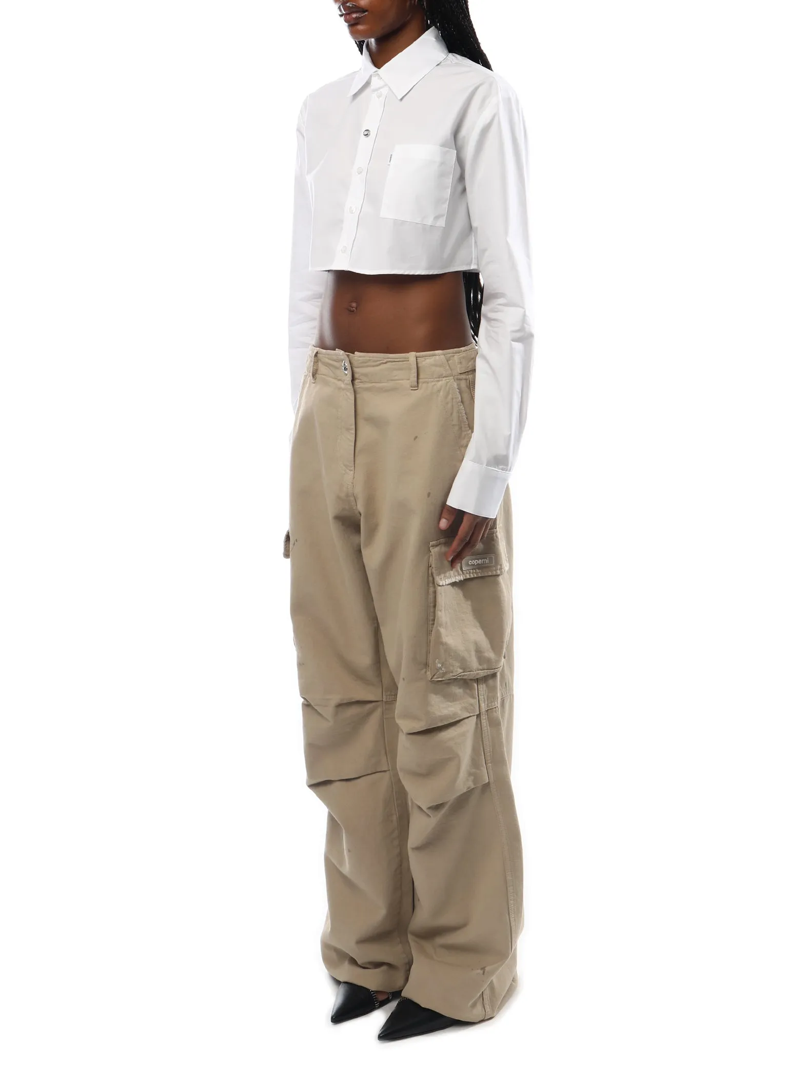 White Shirt from Coperni - Cropped Style