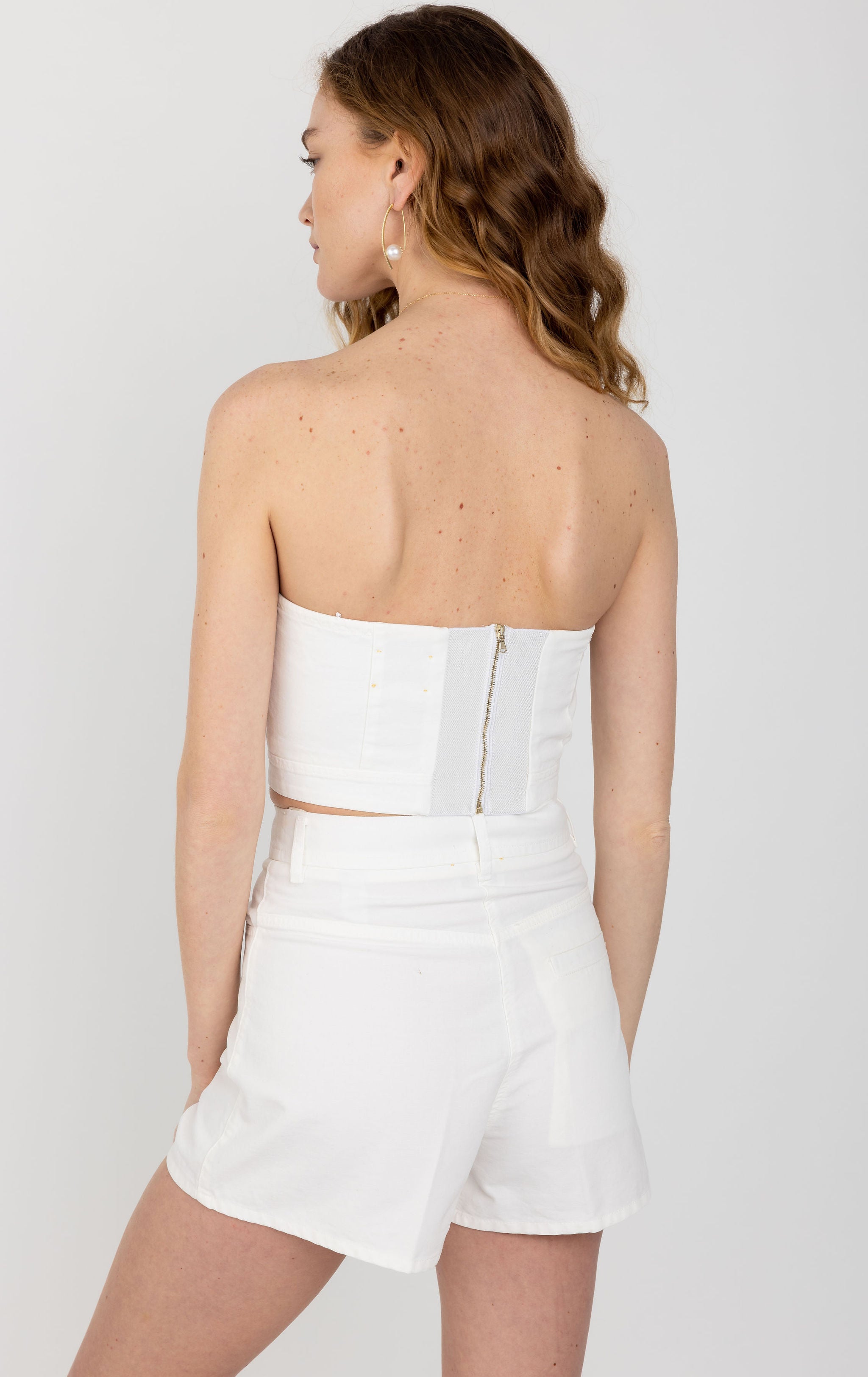 Cotton Canvas Bustier - Pure